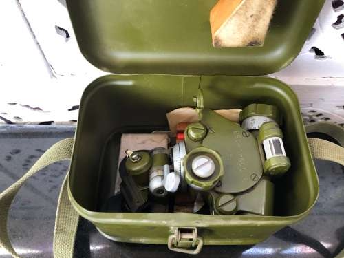 WOW !!! IRAQ MILITARY MORTAR MS4 SIGHT 120MM AZIMUTH DEVICE GEAR AS NEW IN THE BOX WITH SPARES