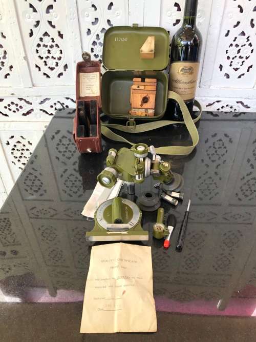 WOW !!! IRAQ MILITARY MORTAR MS4 SIGHT 120MM AZIMUTH DEVICE GEAR AS NEW IN THE BOX WITH SPARES