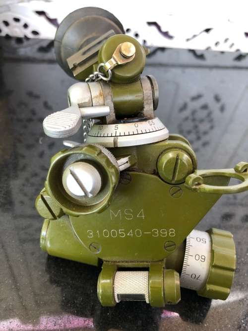 WOW !!! IRAQ MILITARY MORTAR MS4 SIGHT 120MM AZIMUTH DEVICE GEAR AS NEW IN THE BOX WITH SPARES