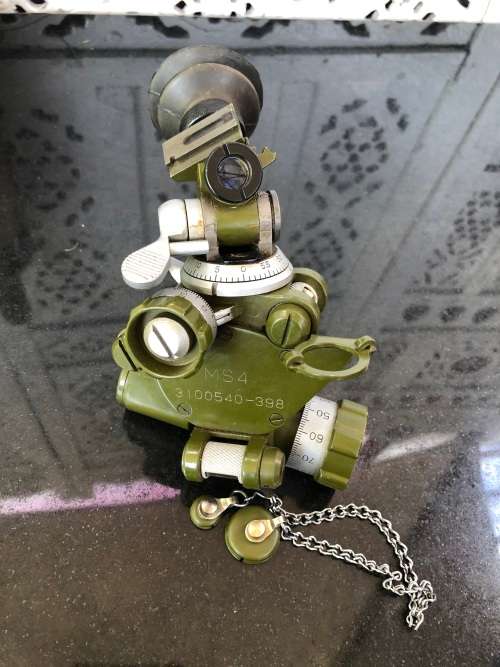 WOW !!! IRAQ MILITARY MORTAR MS4 SIGHT 120MM AZIMUTH DEVICE GEAR AS NEW IN THE BOX WITH SPARES