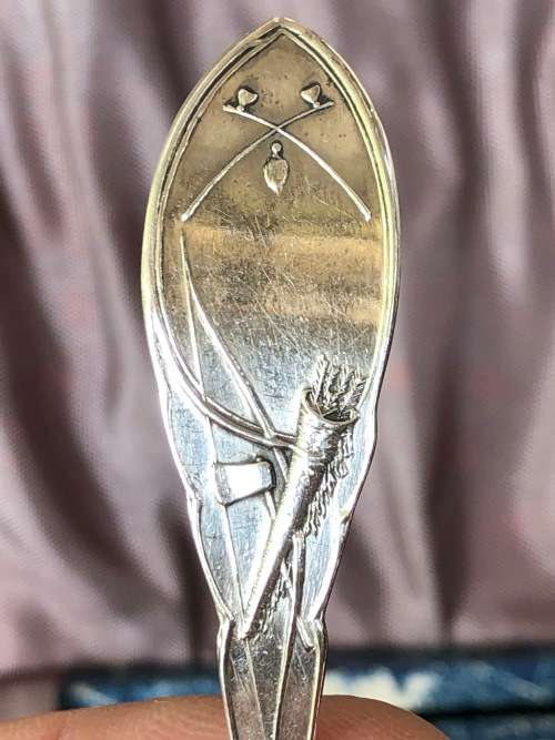 AMAZING BOXED SET OF 6 HIGHLY DETAILED CANADIAN HALLMARKED STERLING SILVER TEA SPOONS - 67.88g