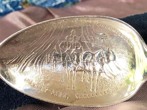 AMAZING BOXED SET OF 6 HIGHLY DETAILED CANADIAN HALLMARKED STERLING SILVER TEA SPOONS - 67.88g