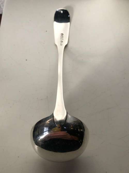 WOW !!! PATRICK SUTHERLAND (died 1848) EDINBURGH HALLMARKED 1829 SAUCE LADLE - 23.88g