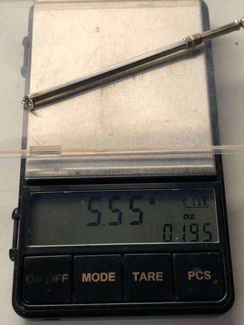 WOW !!! DEAKIN and FRANCIS BIRMINGHAM HALLMARKED STERLING SILVER COCKTAIL SWIZZLE STICK - c1946