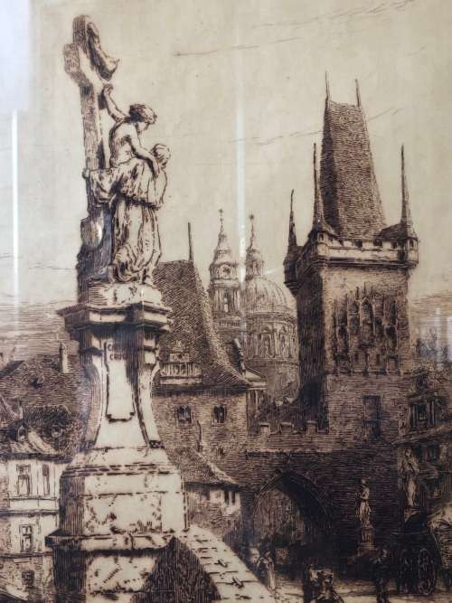 INVESTMENT ART - SIR ERNEST GEORGE (UK 1839 - 1922) BEAUTIFUL FRAMED AND SIGNED ETCHING