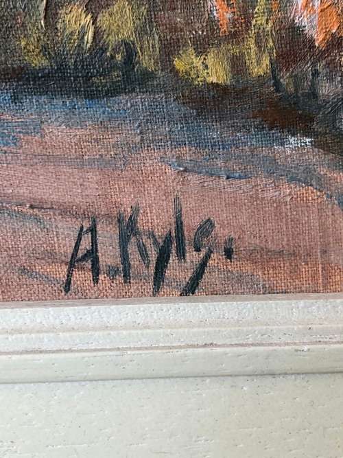 WOW  STUNNING FRAMED OIL ON CANVAS - DONKEY CART - SIGNED A KYLE AND FRAMED REALLY WELL