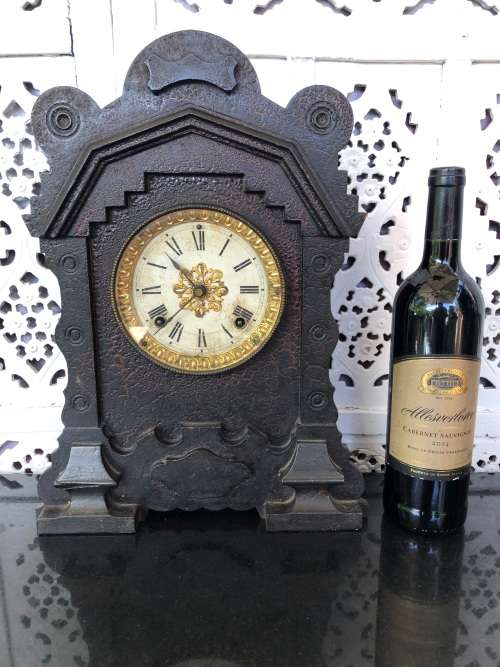 STUNNING ANTIQUE ANSONIA MANTLE CLOCK - WORKING 100 - KEY INCLUDED