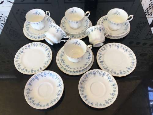 Set of 6 Royal Albert Memory Lane Fine China Trios, Std Size