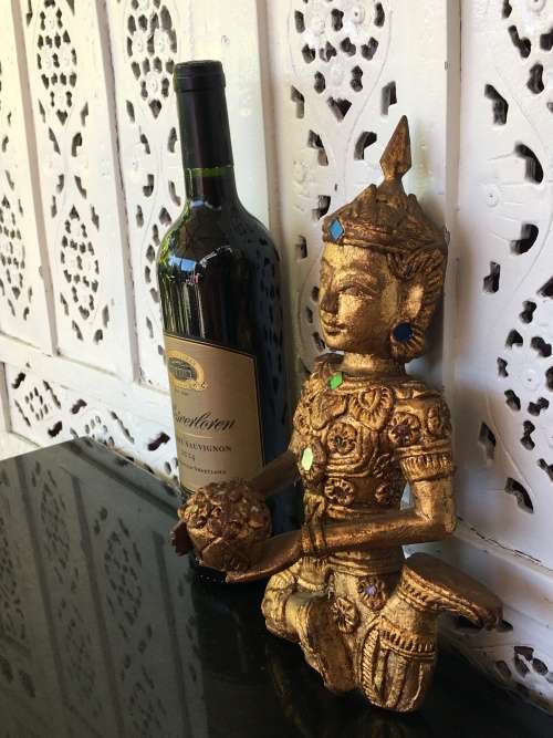 Antique Wooden Carved Eastern Female Deity