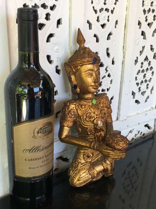 Antique Wooden Carved Eastern Female Deity