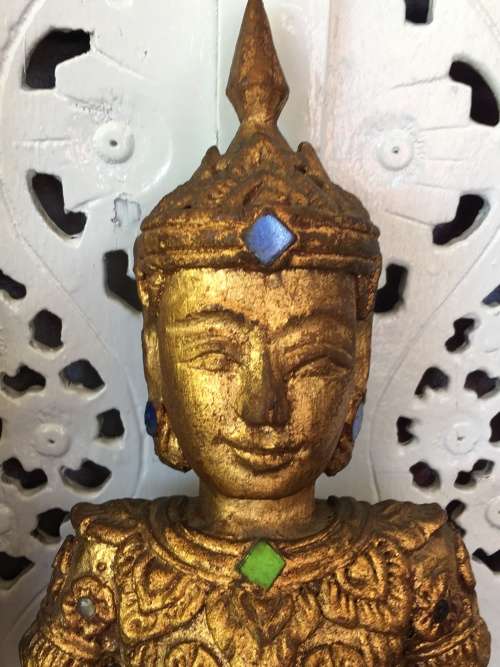 Antique Wooden Carved Eastern Female Deity