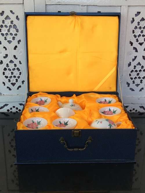 Vintage Limited Edition Boxed Wedding Ceremony Fine China Tea Set  `Cultural Heritage Protection`