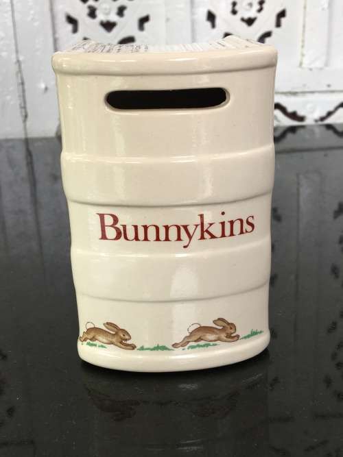 Porcelain `Bunnykins` Money Box By Royal Doulton Tableware LTD 1936 Made In England.