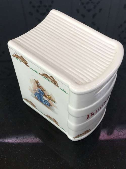 Porcelain `Bunnykins` Money Box By Royal Doulton Tableware LTD 1936 Made In England.