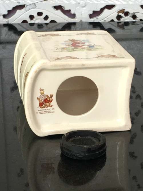 Porcelain `Bunnykins` Money Box By Royal Doulton Tableware LTD 1936 Made In England.