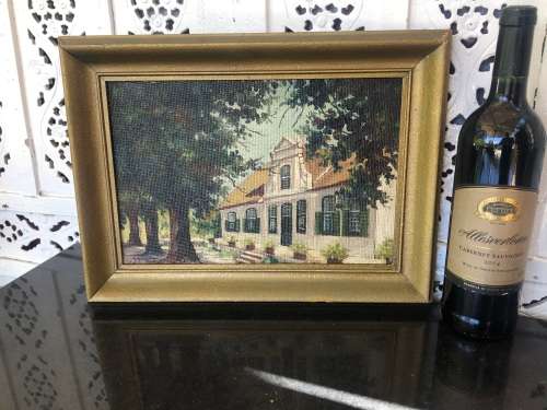 INVESTMENT ART !!! CARLO SDOYA (1914 - 1996) FRAMED OIL ON BOARD OF A CAPE DUTCH HOUSE c1952