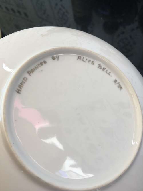 Hand Painted Limited Edition Plate by Alice Bell