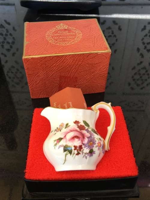 Royal Crown Derby Fine Bone China Gift Boxed Small Floral Hand Painted Creamer