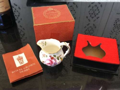 Royal Crown Derby Fine Bone China Gift Boxed Small Floral Hand Painted Creamer