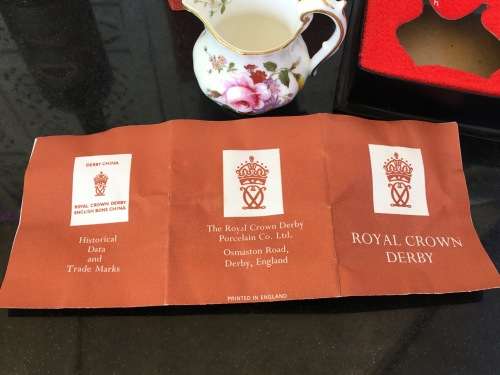 Royal Crown Derby Fine Bone China Gift Boxed Small Floral Hand Painted Creamer