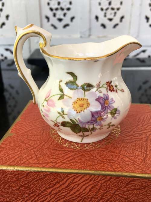 Royal Crown Derby Fine Bone China Gift Boxed Small Floral Hand Painted Creamer