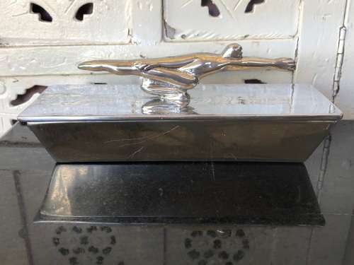 CARROL BOYES FUNCTIONAL ART - CAST ALUMINIUM ACROBAT PATTERN PENCIL BOX - LIKE NEW