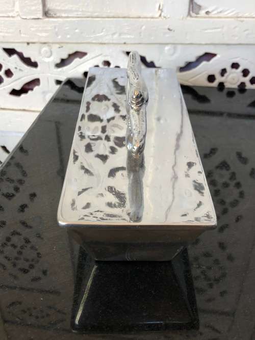 CARROL BOYES FUNCTIONAL ART - CAST ALUMINIUM ACROBAT PATTERN PENCIL BOX - LIKE NEW