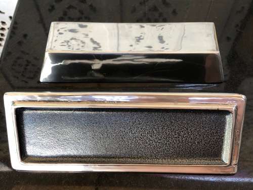 CARROL BOYES FUNCTIONAL ART - CAST ALUMINIUM ACROBAT PATTERN PENCIL BOX - LIKE NEW