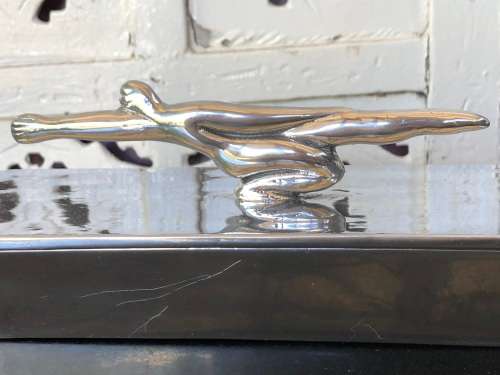 CARROL BOYES FUNCTIONAL ART - CAST ALUMINIUM ACROBAT PATTERN PENCIL BOX - LIKE NEW