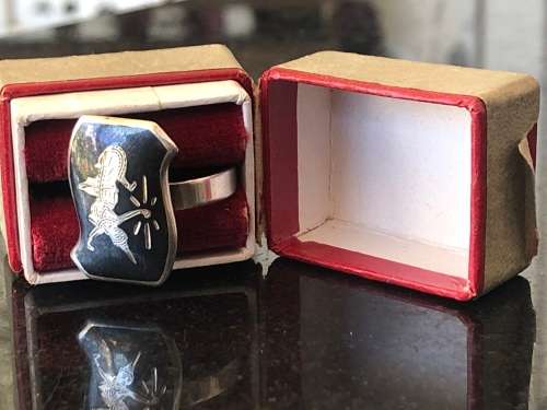 STUNNING STERLING SILVER SIAMESE ENAMEL RING - AUTO ADJUSTABLE - FITS ALL SIZES - 4.14g