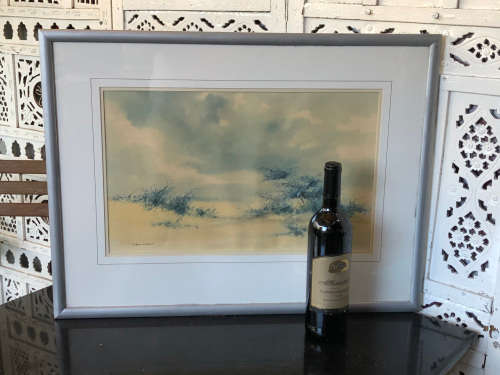 FANTASTIC FRAMED WATERCOLOR PAINTING BY D. BEZUIDENHOUT (SA 20th CENTURY)