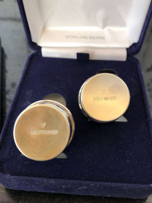 ARI DANIEL NORMAN - BOXED SET STERLING SILVER SALT AND PEPPER SET - BIRMINGHAM 1995 - 22.49g