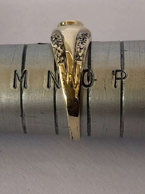 9ct Yellow Gold Diamond Dress Ring with Certificate - 13 Round Brilliant Cut Diamonds - 3.06g