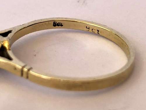 WHAT A BEAUTY !!!! 9ct YELLOW GOLD PEARL RING - 1.58g - SIZE N