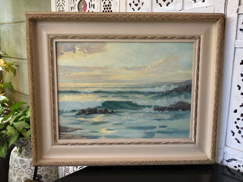 INVESTMENT ART !!! GIUSEPPE CATTY (CATARUZZA)  (SA 1914 - 1994) OIL ON CANVAS BOARD - AWESOME FRAME