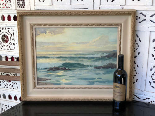 INVESTMENT ART !!! GIUSEPPE CATTY (CATARUZZA)  (SA 1914 - 1994) OIL ON CANVAS BOARD - AWESOME FRAME