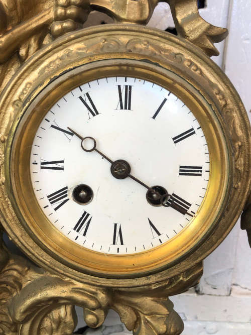 WOW !!! AMAZING BRONZE PIECE - STUNNING HANGING HEAVY VICTORIAN JAPY FRERE CLOCK AND WEATHER STATION