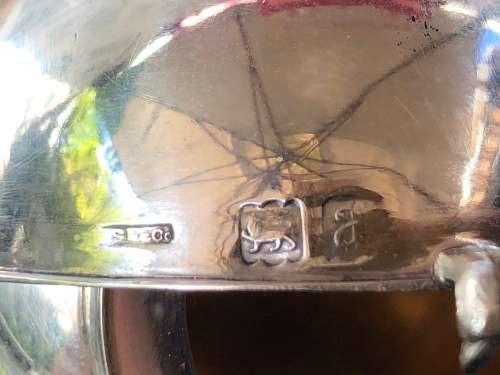 RARE FIND !! SOLID SILVER SAMPSON MORDAN and Co (LONDON HM ROLL TOP INK WELL) - 97.17 grams - c1896