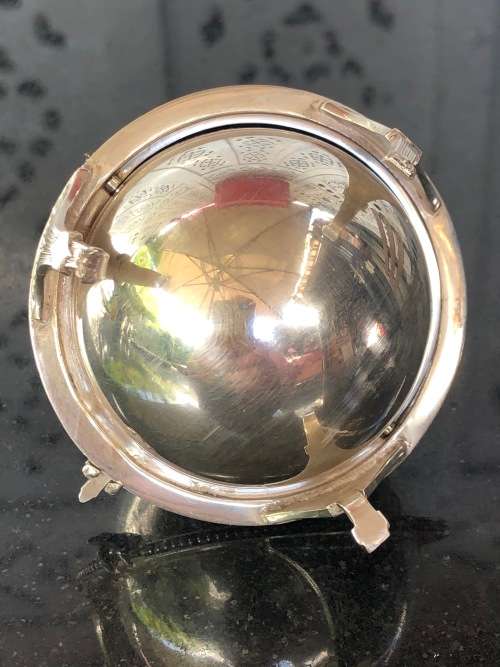 RARE FIND !! SOLID SILVER SAMPSON MORDAN and Co (LONDON HM ROLL TOP INK WELL) - 97.17 grams - c1896