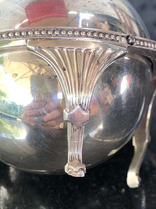 RARE FIND !! SOLID SILVER SAMPSON MORDAN and Co (LONDON HM ROLL TOP INK WELL) - 97.17 grams - c1896
