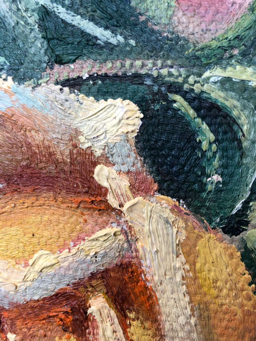 INVESTMENT ART !!! GIUSEPPE CATTY (CATARUZZA)  (SA 1914 - 1994) OIL ON CANVAS BOARD - AWESOME FRAME