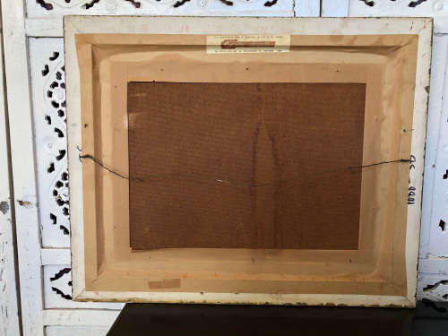 INVESTMENT ART !!! GIUSEPPE CATTY (CATARUZZA)  (SA 1914 - 1994) OIL ON CANVAS BOARD - AWESOME FRAME