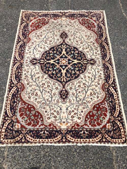 WOW !!! STUNNING NICELY WORN HAND KNOTTED PURE WOOL ISLAM ABAD PERSIAN CARPET - 1240 X 1780mm