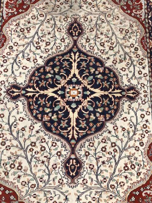 WOW !!! STUNNING NICELY WORN HAND KNOTTED PURE WOOL ISLAM ABAD PERSIAN CARPET - 1240 X 1780mm
