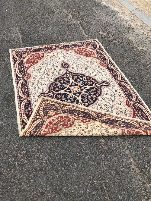 WOW !!! STUNNING NICELY WORN HAND KNOTTED PURE WOOL ISLAM ABAD PERSIAN CARPET - 1240 X 1780mm