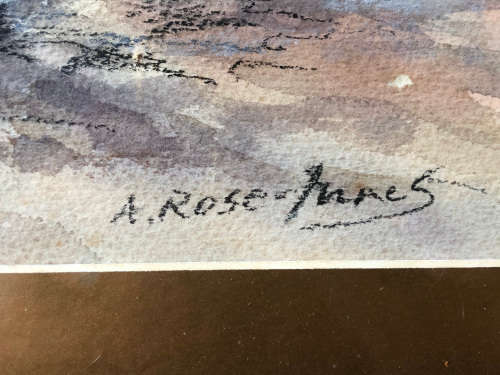 INVESTMENT ART !!! ALEXANDER ROSE-INNES (SA 1915 - 1996) - EXQUISITE FRAMED WATERCOLOR PAINTING