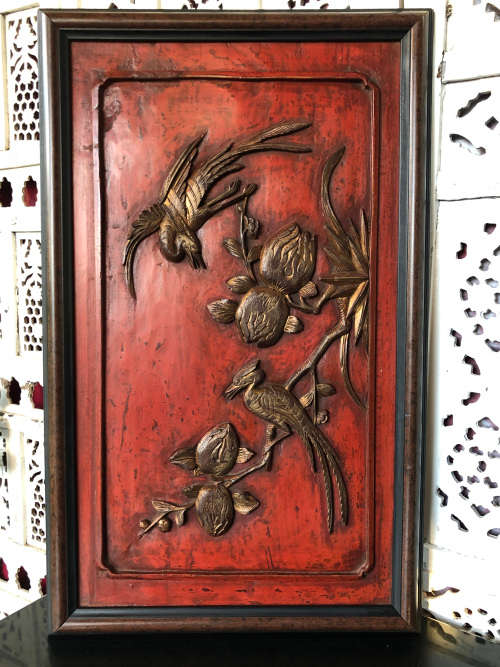 INVESTMENT ART 18TH CENTURY ANTIQUE TRADITIONAL HAND CRAFTED CHINESE 3D FRAMED WOODEN PANEL No 1