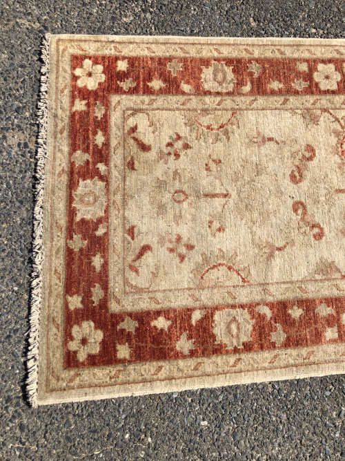 STUNNING VINTAGE PURE WOOL HAND KNOTTED AFGHAN CHOBI PERSIAN CARPET (runner) 3860 X 870mm