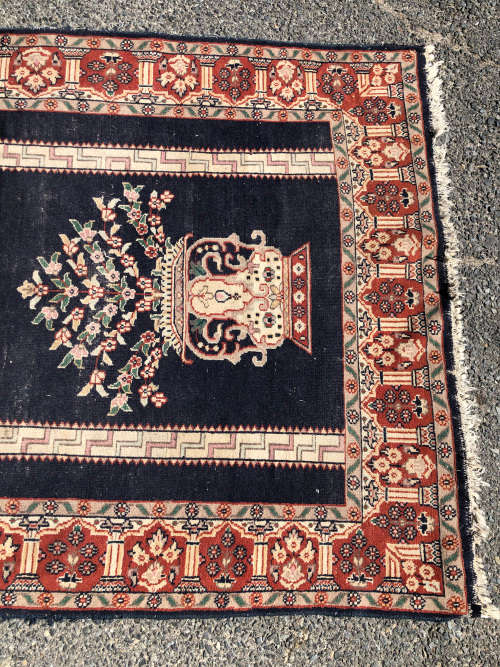 WOW !!! GORGEOUS NICELY WORN ANTIQUE HAND KNOTTED PERSIAN CARPET - 1235 X 1860mm
