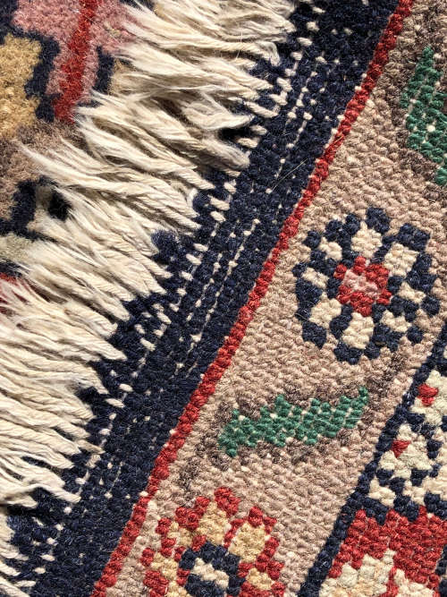 WOW !!! GORGEOUS NICELY WORN ANTIQUE HAND KNOTTED PERSIAN CARPET - 1235 X 1860mm
